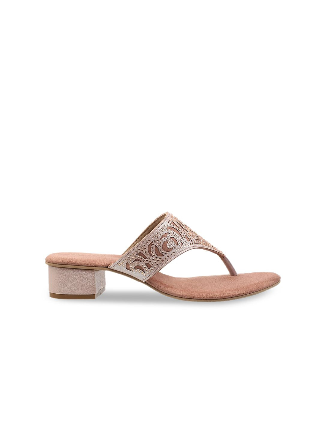 Metro Peach-Coloured Block Heels