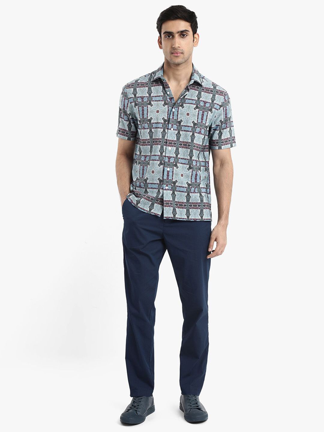 RARE RABBIT Men Comfort Boxy Opaque Printed Casual Shirt