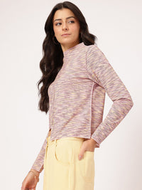 DressBerry Nomadic Knits Upturn Stitch Asymmetric Hem Top