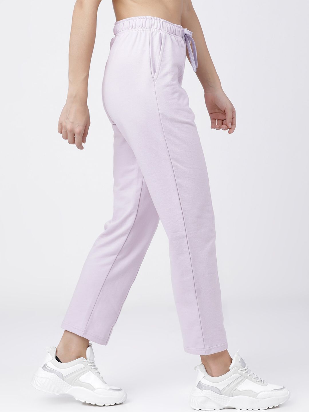 Tokyo Talkies Women Lavender Solid Regular Fit Track Pants