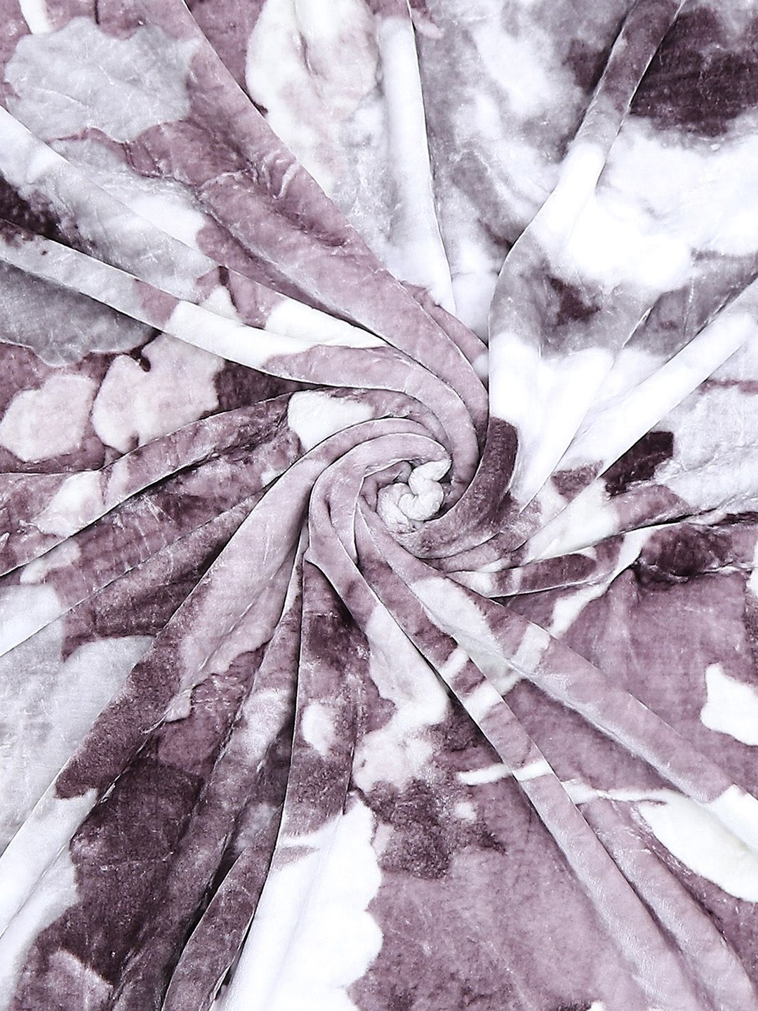 Monte Carlo Purple & White Abstract Mild Winter 600 GSM Double Bed Blanket