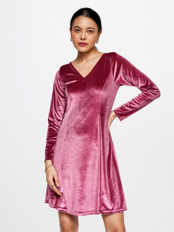 AND Pink A-Line Dress