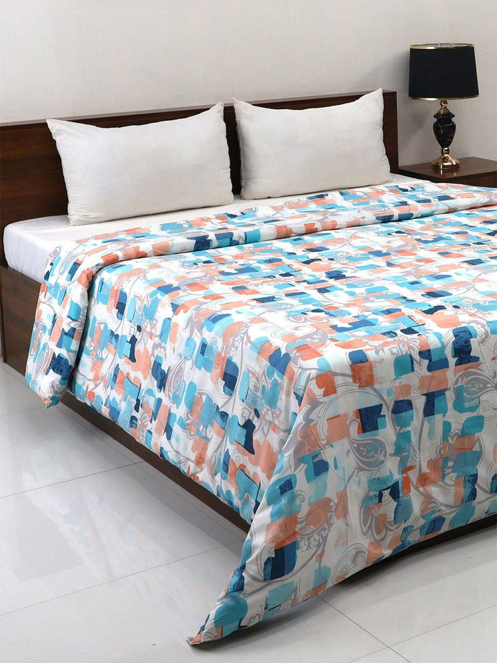 Bombay Dyeing Allure 144 TC 100% Cotton Teal Blue Double King Duvet Cover