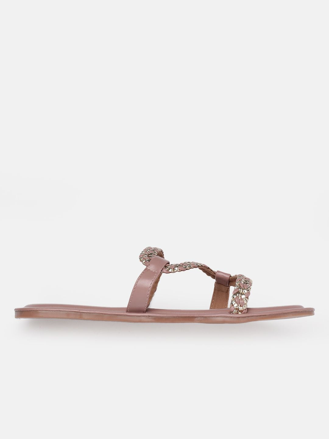 DressBerry Women Striped Open Toe Flats