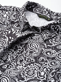 DressBerry Printed Monochrome Casual Shirt