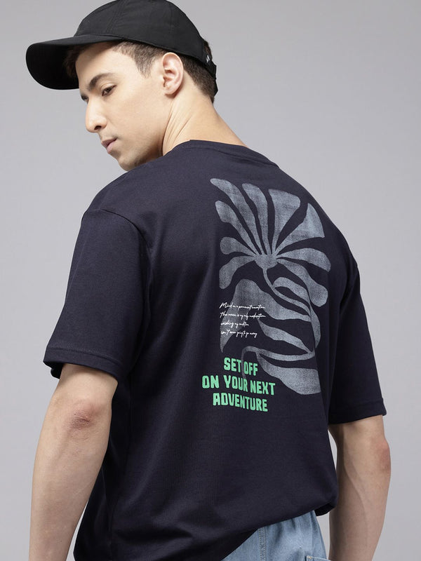 SPYKAR Oversized Fit Typography Printed T-shirt