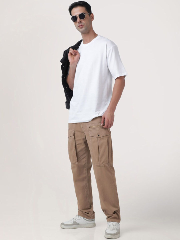 Bene Kleed Men Cotton Relaxed Fit Cargo Trouser