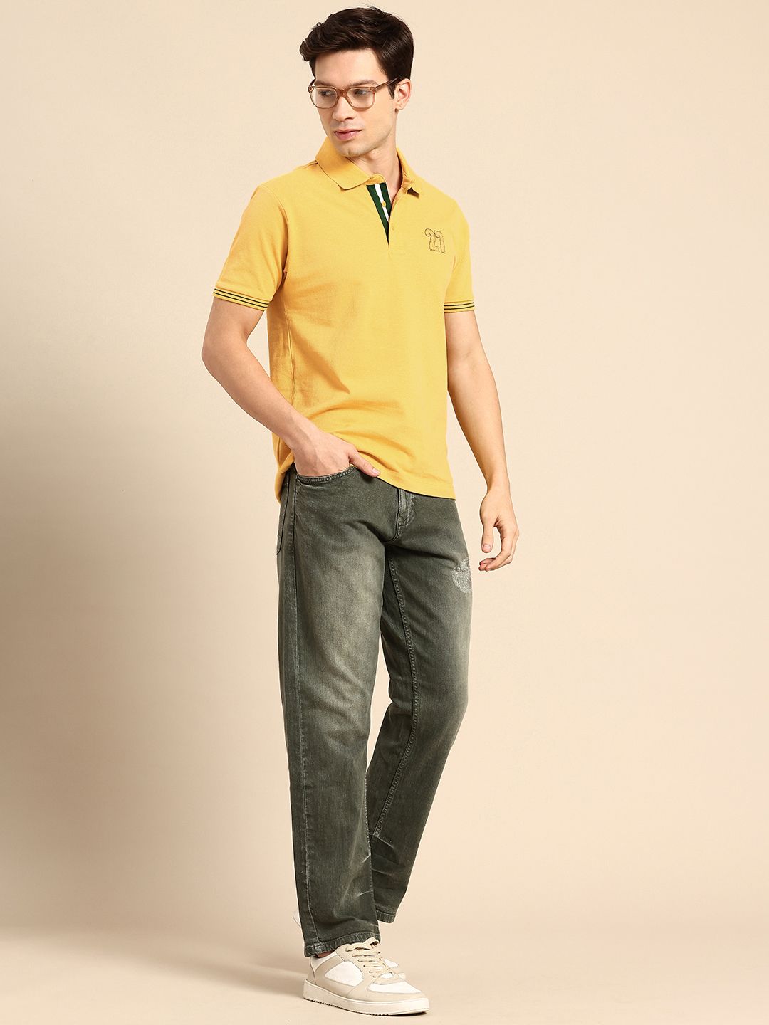 Being Human Polo Collar Pure Cotton T-shirt