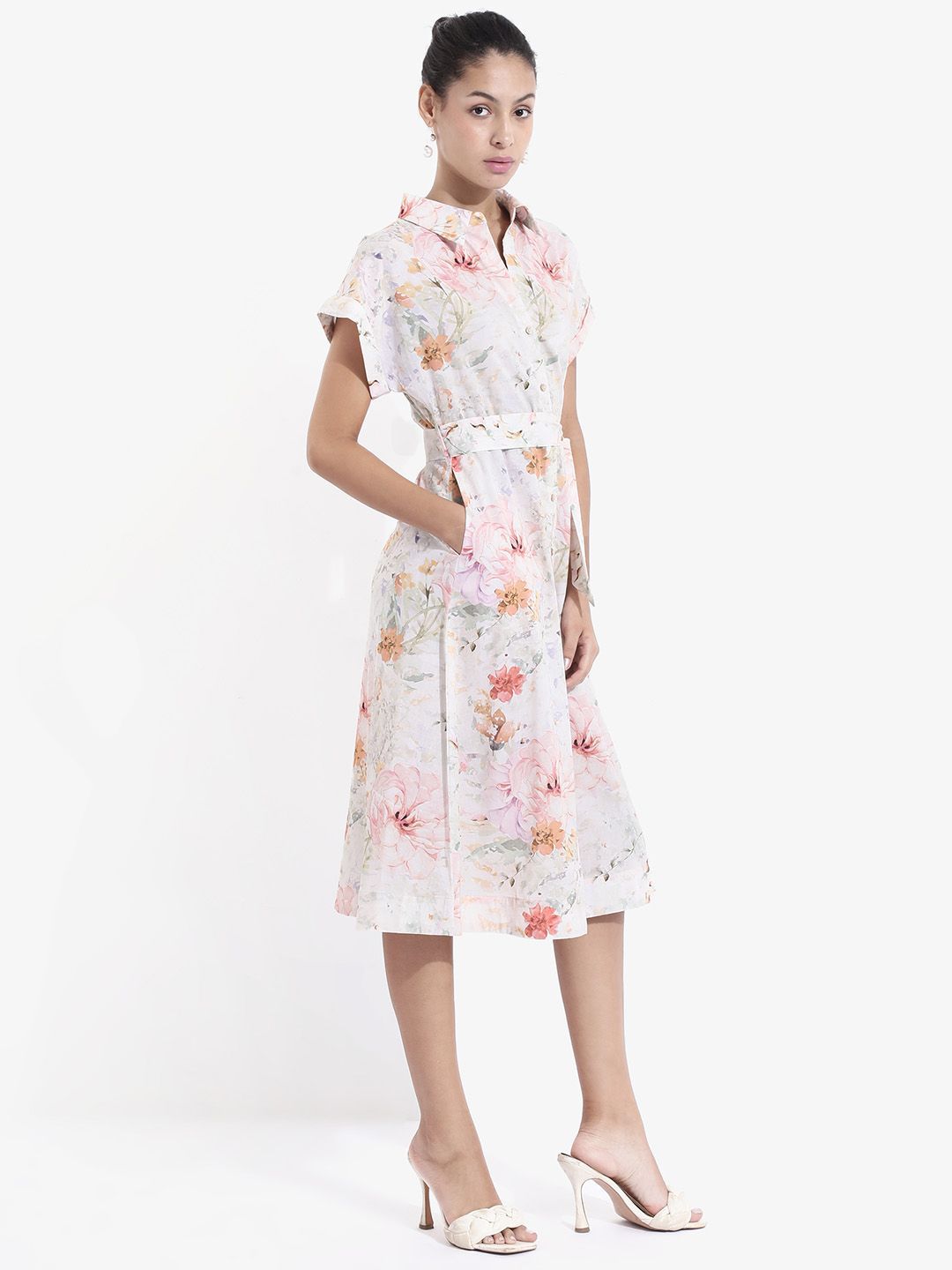 Rareism Fit & Flare Midi Dress Fit & Flare