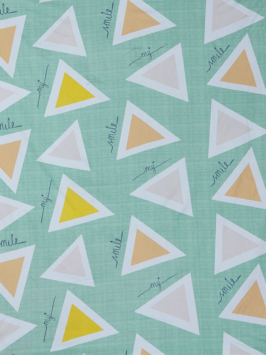 KLOTTHE Geometric Printed 300 TC Fitted King Bedsheet with 2 Pillow Covers