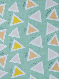 KLOTTHE Geometric Printed 300 TC Fitted King Bedsheet with 2 Pillow Covers