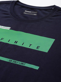SPYKAR Typography Printed Slim Fit Pure Cotton T-shirt