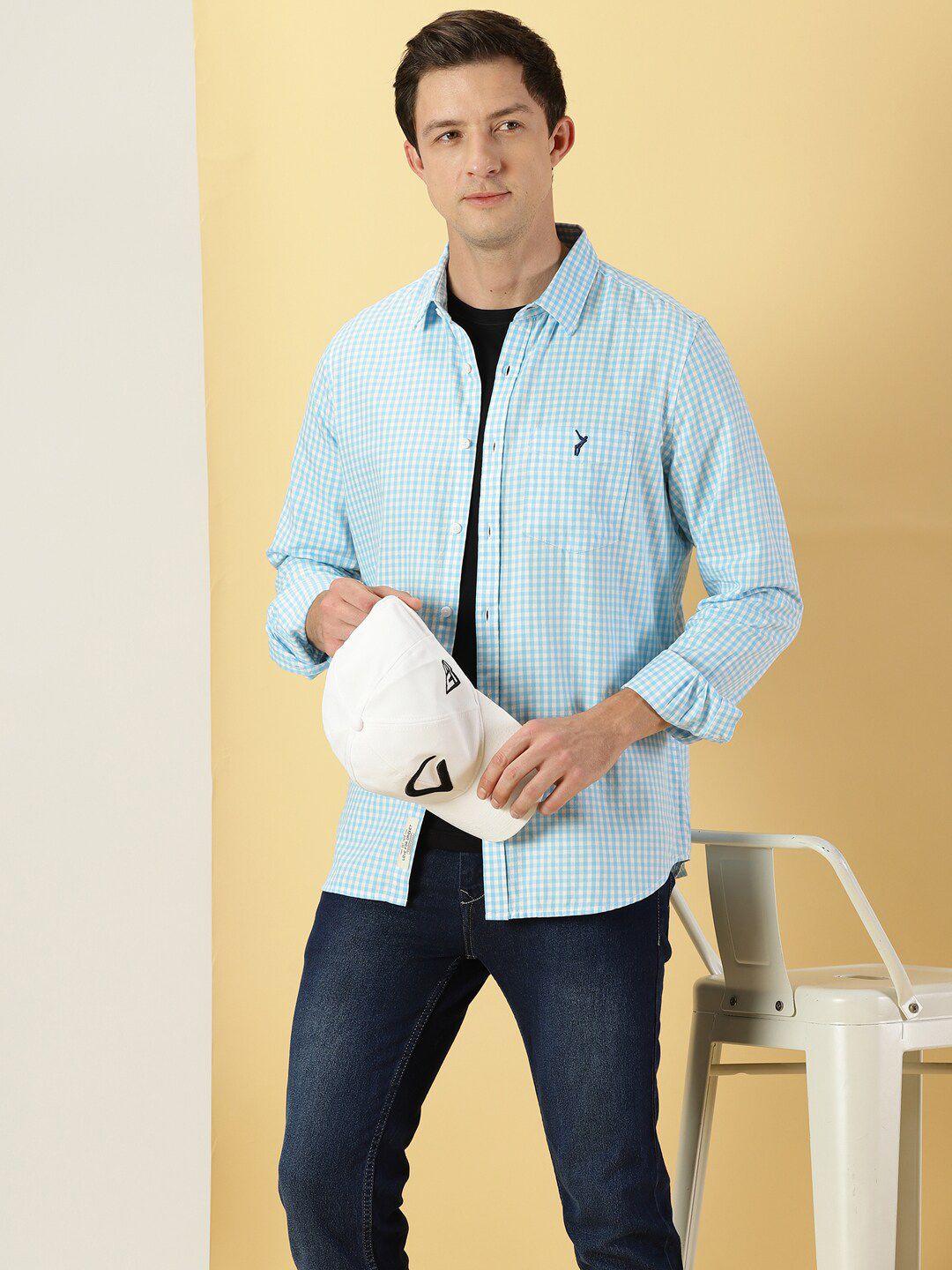 Thomas Scott Classic Slim Fit Checked Pure Cotton Casual Shirt