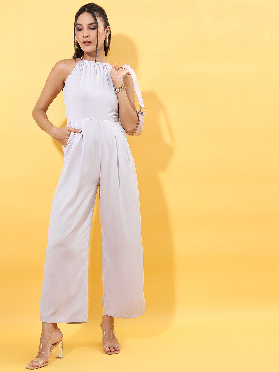 Tokyo Talkies Halter Neck Basic Jumpsuit