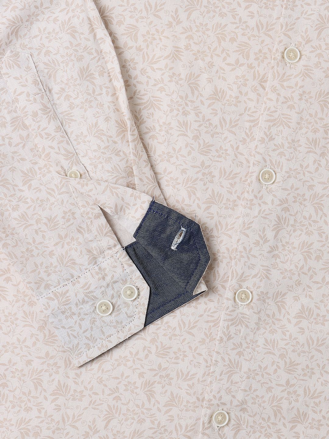 VASTRADO Men Tiny Floral Printed Cotton Shirt