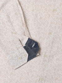 VASTRADO Men Tiny Floral Printed Cotton Shirt