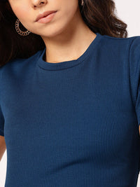 DressBerry Ribbed Rebel Open Tie-Up Back Crop Top