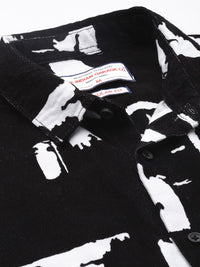 The Indian Garage Co Pure Cotton Abstract Printed Corduroy Shirt