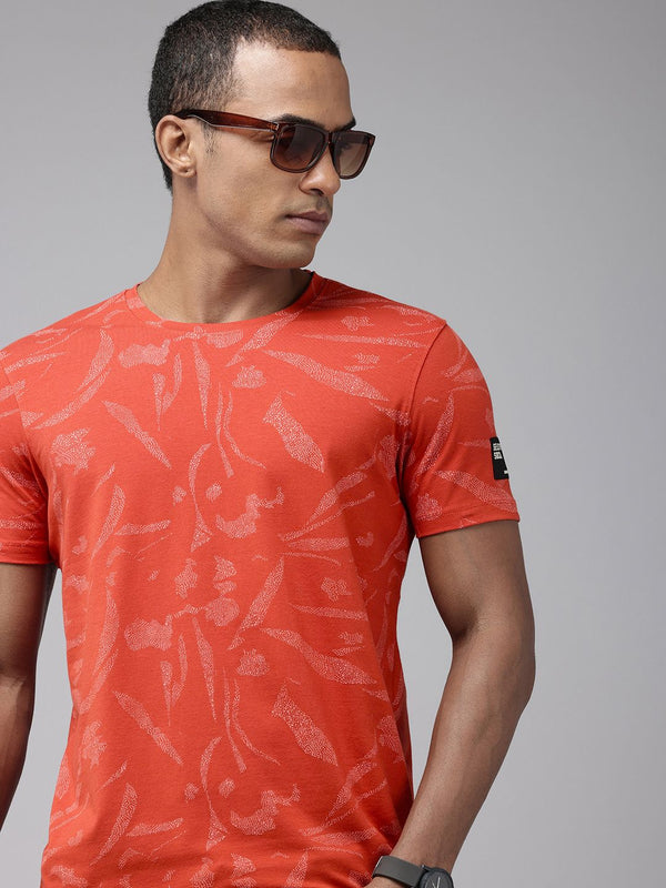 SPYKAR Graphic Printed Slim Fit T-shirt