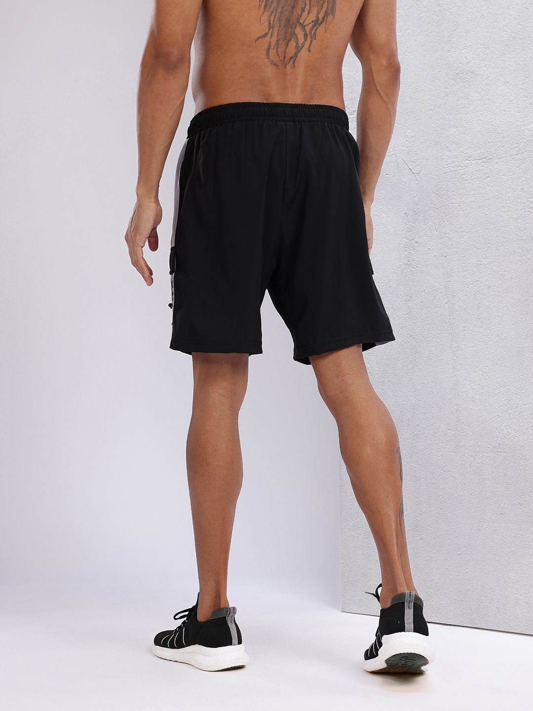 HRX by Hrithik Roshan Men Typography Printed Mid-Rise Cargo-Style Training Shorts