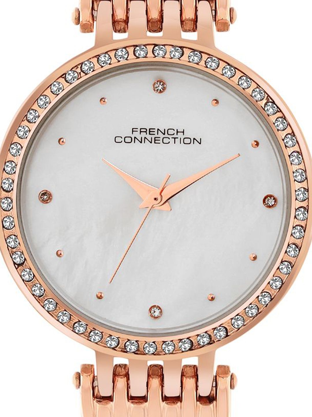 French Connection Women Embellished Dial Straps Analogue Watch FCN075SRGM