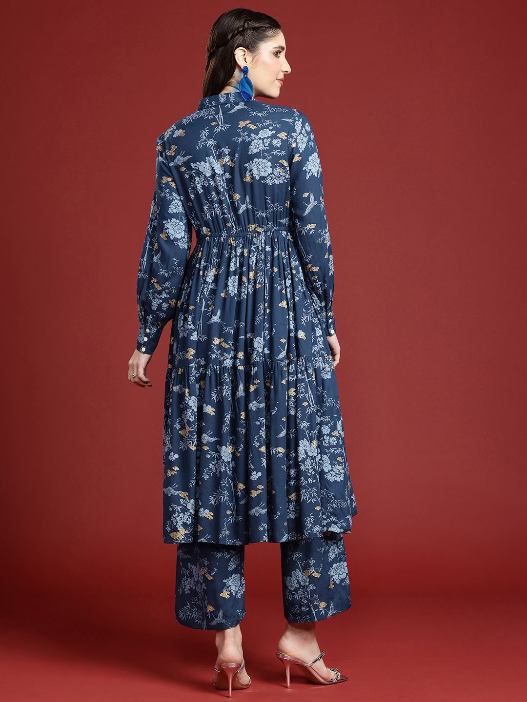 Anouk Ethnic Motifs Printed Regular Kurta with Palazzos