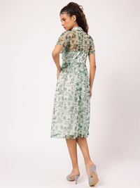 DressBerry Understated Inked Elegance Fit 'N' Flow Dress