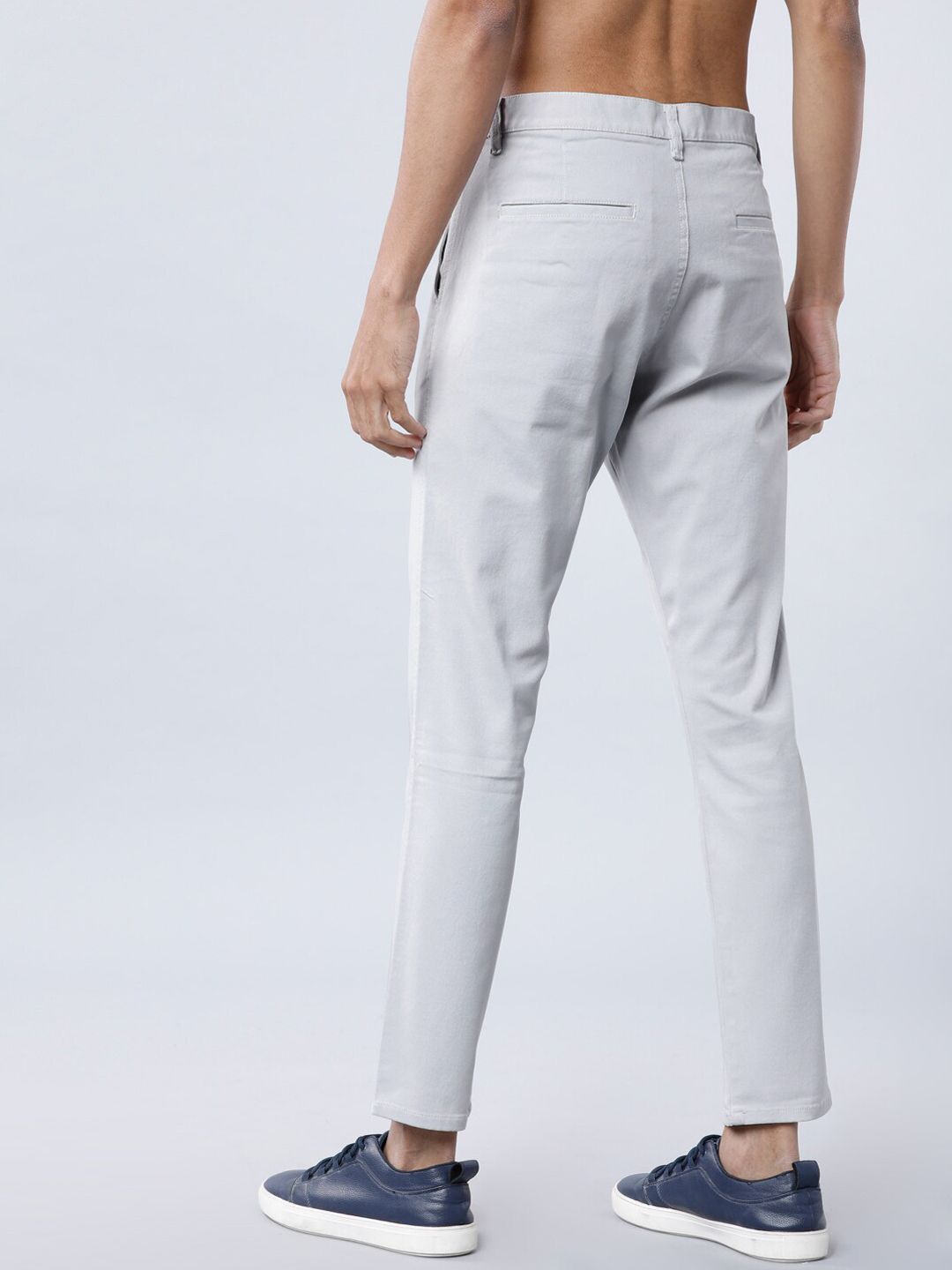 HIGHLANDER Men Grey Slim Fit Solid Regular Trousers