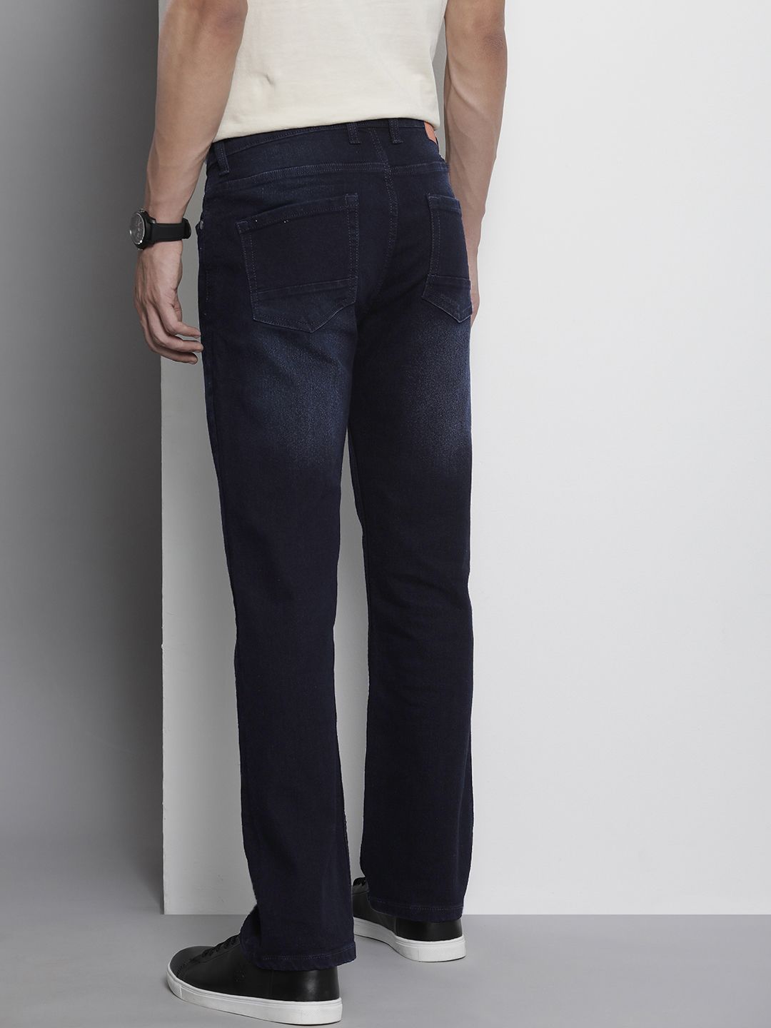 The Indian Garage Co Men Bootcut Light Fade Stretchable Jeans