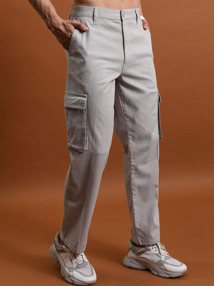 HIGHLANDER Men Cotton Mid-Rise Cargos Trouser