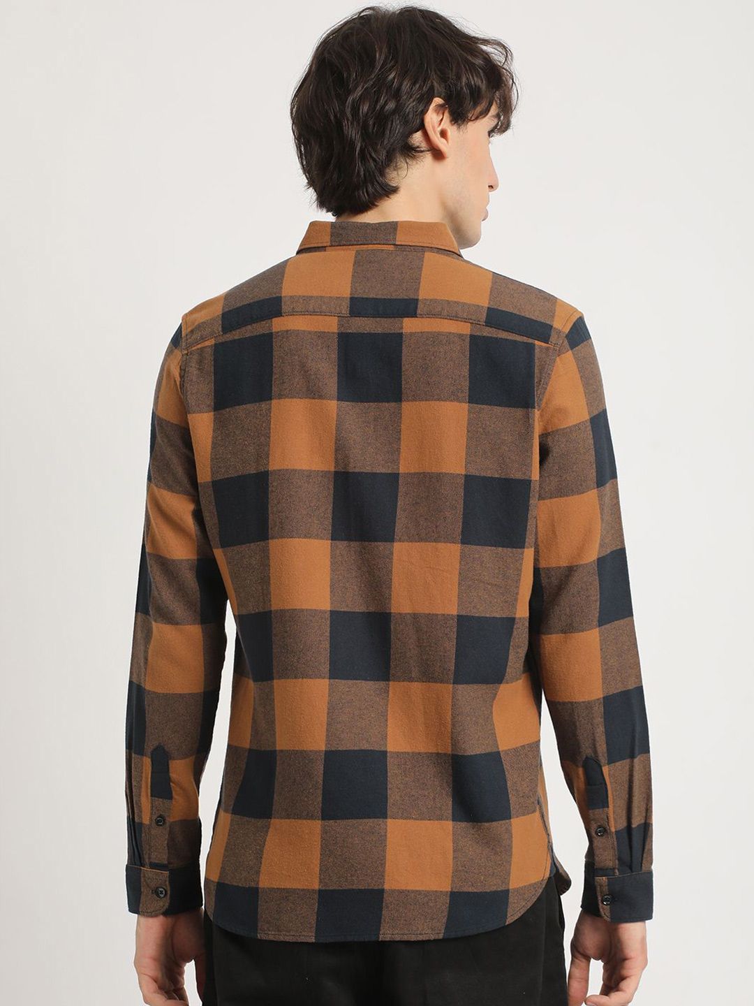THE BEAR HOUSE Checked Slim Fit Pure Cotton Casual Shit