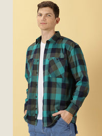 Thomas Scott Smart Checked Opaque Oversized Casual Shirt