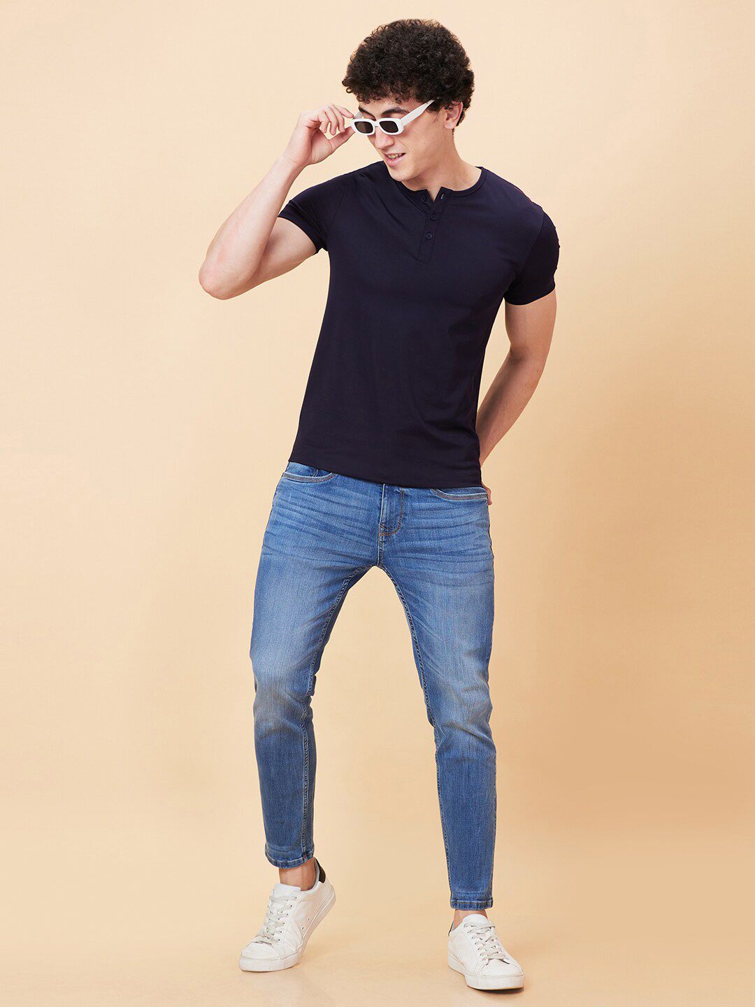 Being Human Henley Neck Casual T-shirt