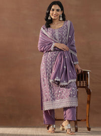 Libas Women Floral Embroidered Regular Kurta with Palazzos & With Dupatta