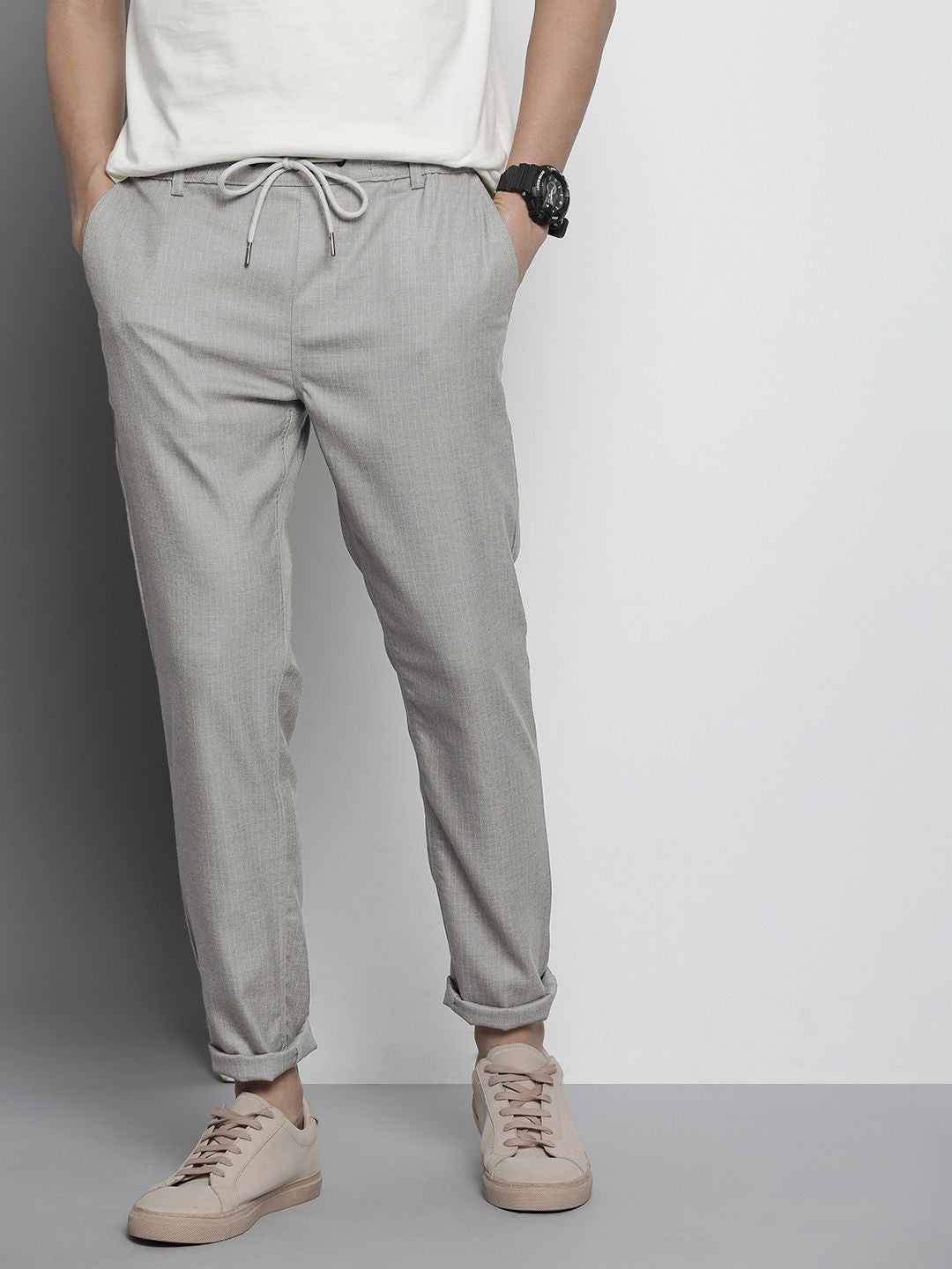 The Indian Garage Co Men Striped Trousers