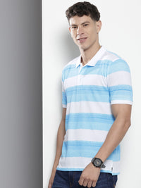 The Indian Garage Co Striped Polo Collar T-shirt
