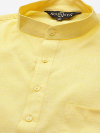 SOJANYA Solid Mandarin Collar Straight Kurta