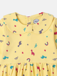 Nauti Nati Print Peter Pan Collar Fit & Flare Dress