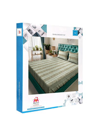 Myntra Elegant Homes Green Floral Pure Cotton 400 TC King Bedsheet Set 2.5m x 2.25m