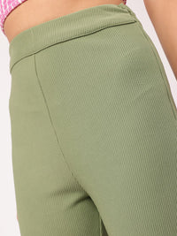 DressBerry Women Elegant Essence Self Striped Trousers