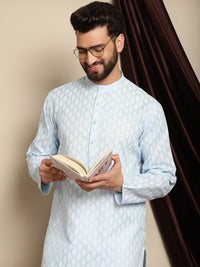 Anouk Ethnic Motifs Printed Mandarin Collar Kurta With Churidar