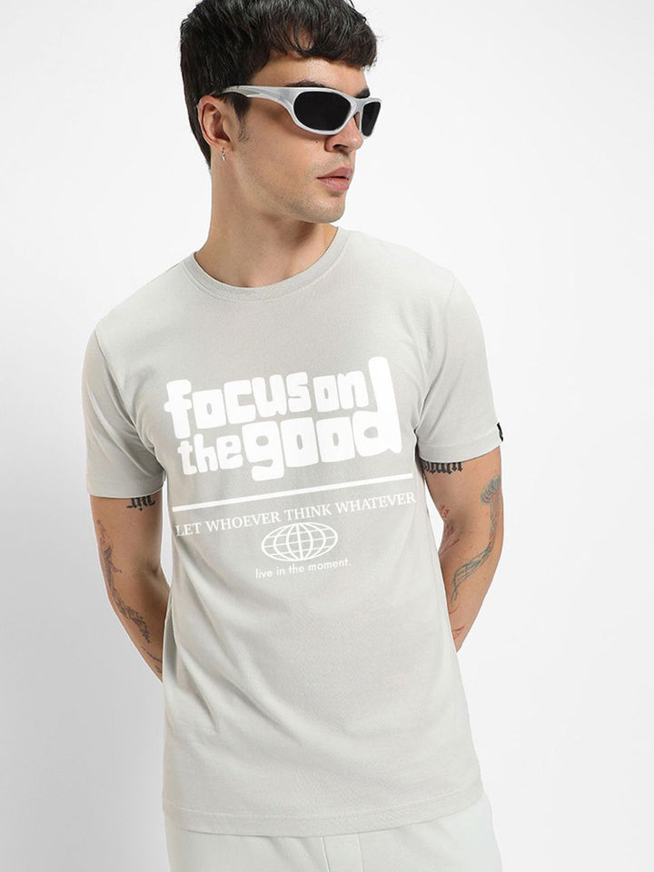 Bewakoof Men Typography Printed Pure Cotton T-shirt