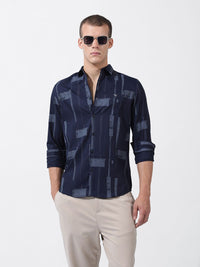 The Indian Garage Co Men Slim Fit Textured Party Shirt