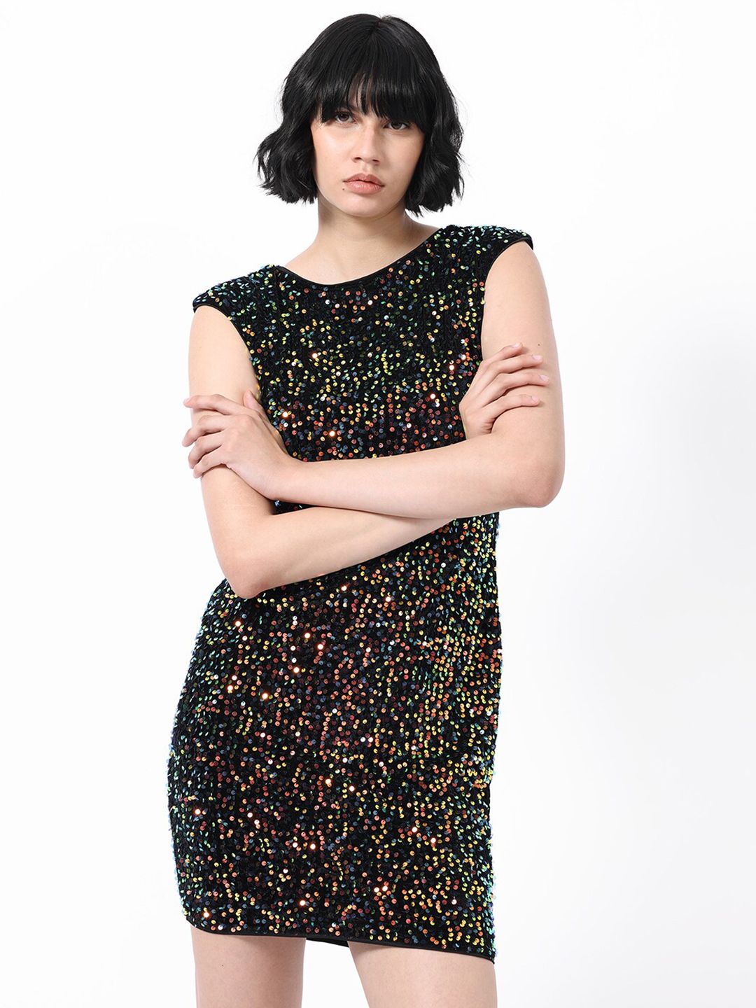 RAREISM Embellished Sequined Sheath Dress