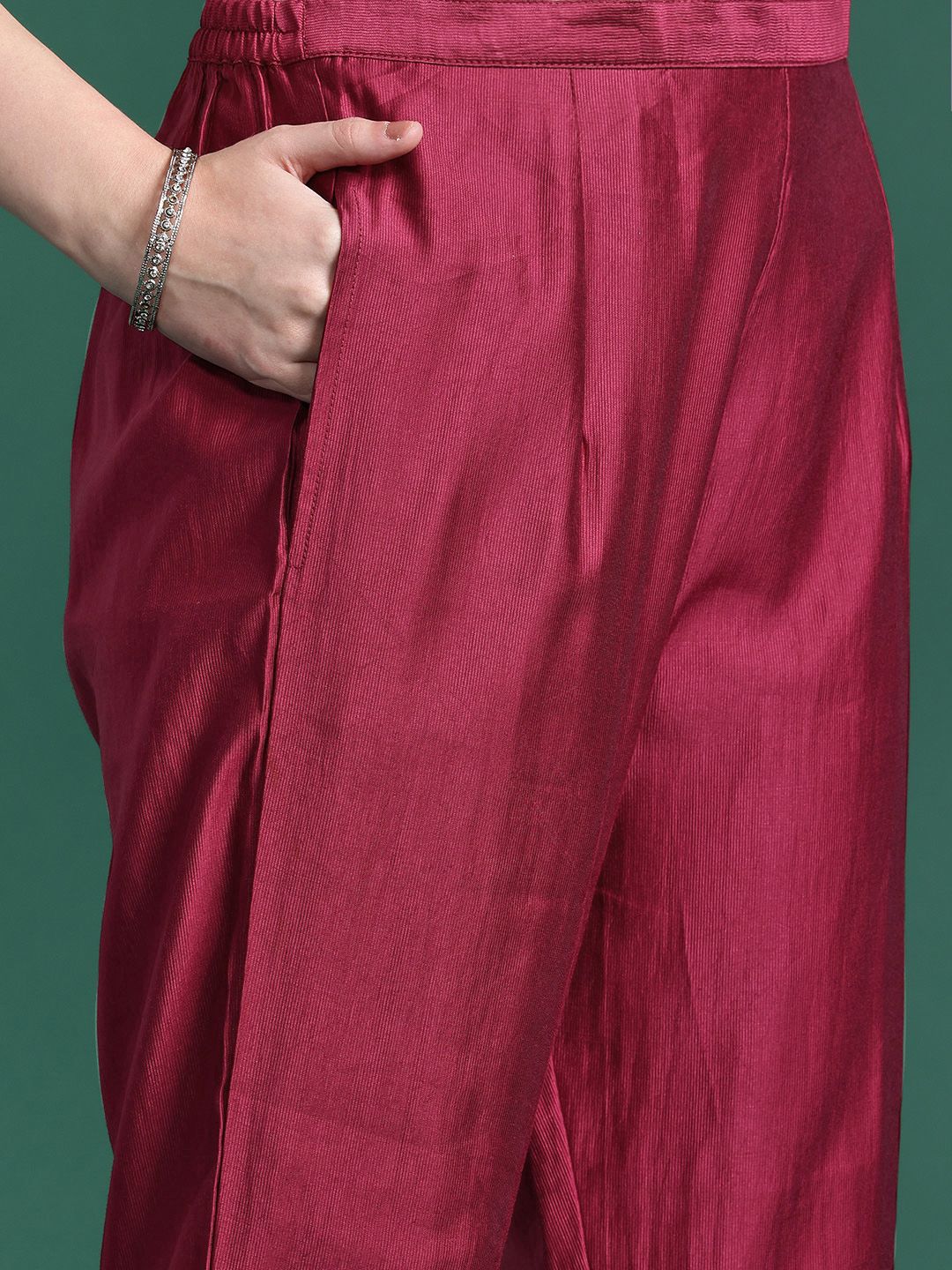 Indo Era Women Embroidered Straight Kurta Set
