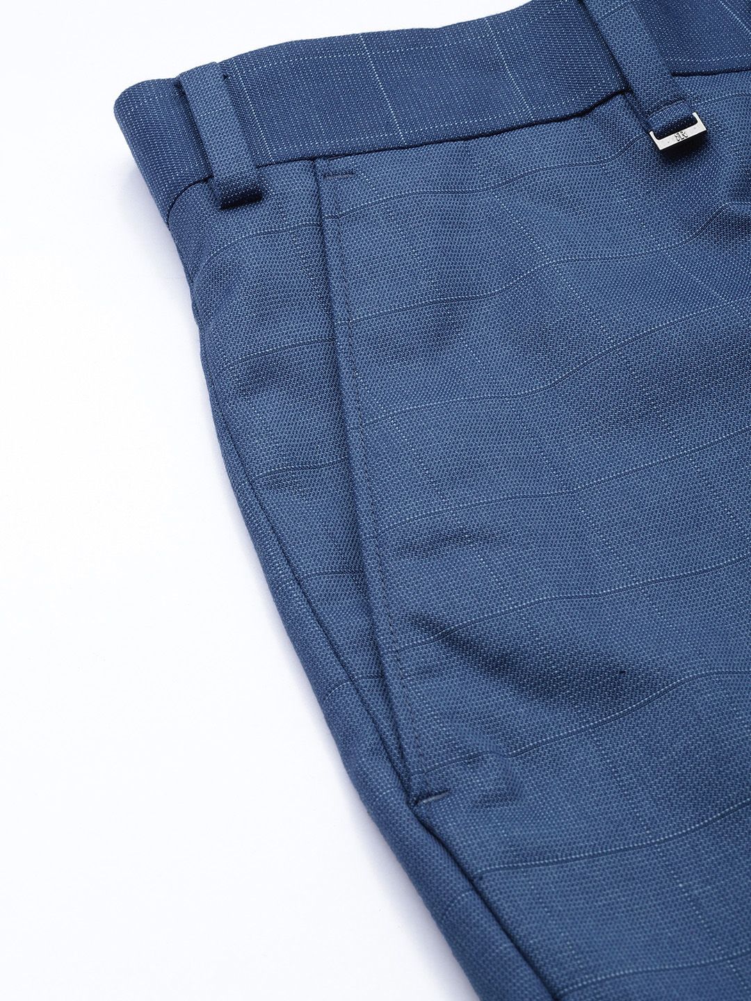 Raymond Men Mid-Rise Contemporary Fit Checked Trousers