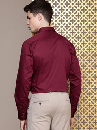 House of Pataudi Pure Cotton Zari Work Chevron Opaque Party Shirt