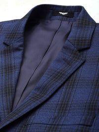 Park Avenue Super Slim Fit Checked Single Breasted 3-Piece Formal Suit