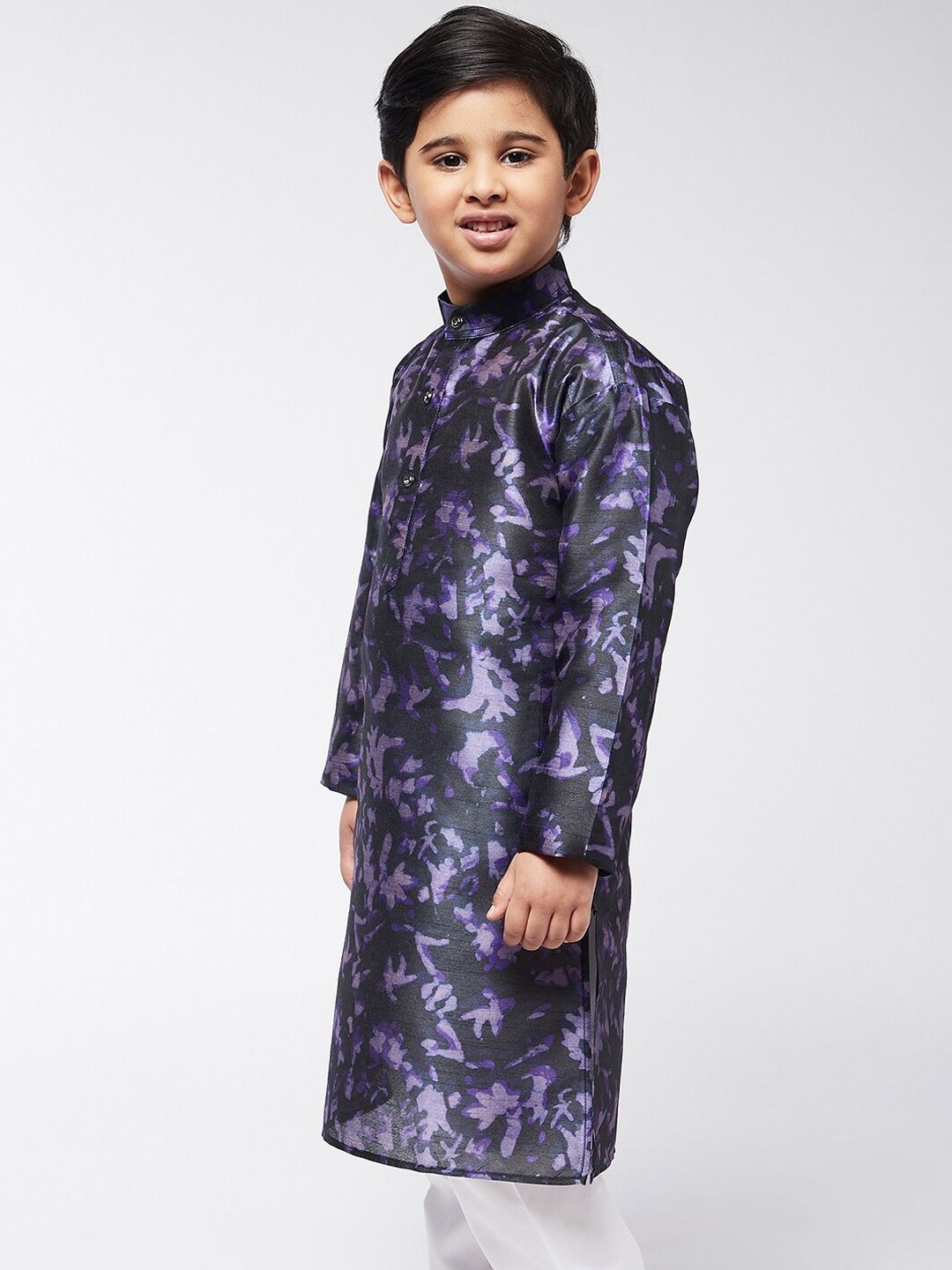SOJANYA Boys Navy Blue Printed Kurta