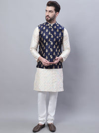 SOJANYA Kurta Kolar Mandarin Bersulam dengan Jaket Churidar & Nahru